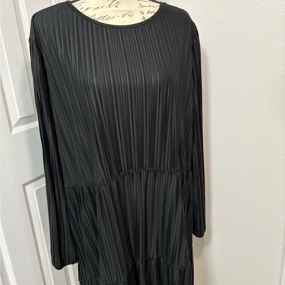 Zara Black Long Sleeve Cocktail Dress